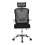 Living And Home (White + Black) Swivel Office Chair with Headrest 2