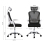 Living And Home (White + Black) Swivel Office Chair with Headrest 6