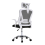 Living And Home (White + Black) Swivel Office Chair with Headrest 3