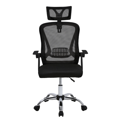 Living And Home (Black) Swivel Office Chair with Headrest 1