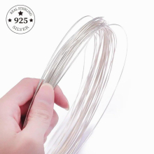 925 Sterling Silver 1M Long 0.4 0.5 0.6 0.8 1.0 1.2mm Wire String Beading Wire Cord String For DIY Jewelry Making Accessories