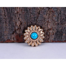 10X Turquoise Bling Flower Western Saddle Leathercraft Conchos For Bag Belt Bracelet Wallet Decor