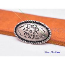 10Pcs 30*18mm Vintage Western Flower Craved Rope Side Rivet Stud Fastener Conchos Rivetback for Leathercraft Belt Luggage Bag