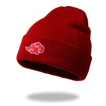 (Burgundy) Autumn Winter Luckey Cloud Acrylic Knitted Keep Warm Beanie Hat M(56-60CM)