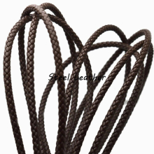 2m/lot Approx 5mm brown round Braided Leather Cord Leather Cord for Bracelet Jewelry Making Findings for bracelets jewelry diy