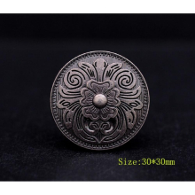 10X Western Antiqued Silver Flower Engraved Leathercraft Belt Bag Saddle Conchos