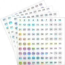 12 Sheets 1 to 300 Consecutive Laser Number Stickers Small Round Self Adhesive Stickers for Inventory Storage Organizing Decor