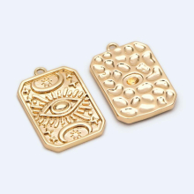 10pcs Evil Eye Rectangle Charm Pendant, Jewelry Making, Diy Material, Jewelry Supplies (GB-2293)
