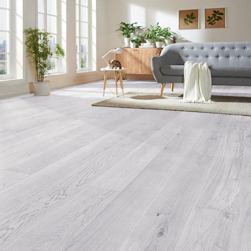 Living And Home 36PCS White Grey Rustic Style Wood Plank PVC Laminate Flooring, 5 Square 2