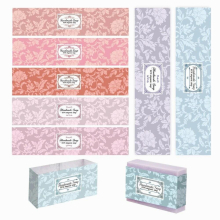 90pcs Vintage Soap Tapes 9 Style Retro Soap Wrapper Homemade Paper Wrap Tape Soap Tape Labels Sleeves Covers for Soap Business