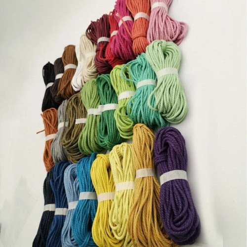 130 Yards/Bundle 2.5mm Round Braided Hemp Strap Half Cotton Macrame Cords 2