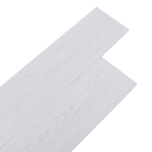 36PCS White Grey Rustic Style Wood Plank PVC Laminate Flooring, 5 Square