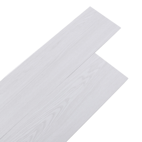 Living And Home 36PCS White Grey Rustic Style Wood Plank PVC Laminate Flooring, 5 Square
