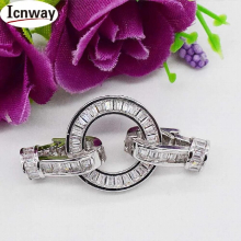 Rhinestone inlay Gold&silver Plated Clasps 16*33mm Jewelry Accessories For DIY bracelet necklace