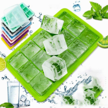 15 Cavity Silicone Ice Tray with Lid,Mold for Homemade,Flexible Mold,Silicone Mould For ice Lattice Tray,Ice Cube Mold