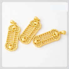 10 PCS Plated Abacus Auspicious Counting Frame Pendant Metal Alloy Jewelry Accessories For DIY Jewelry Making Decoration