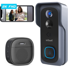 ieGeek 2K Wireless Video Doorbell Camera W/ Battery Chime,WiFi Smart Door Bell