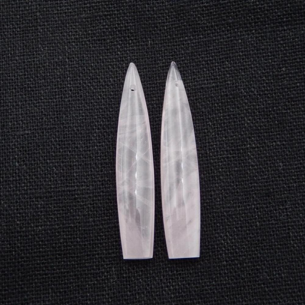 gemstone,Natural Rose quartz woman Earring pair,Charms Women Jewelry Gift Gem Customized,41x7x4mm5g-image-OPC-PCTMKM5-NEW