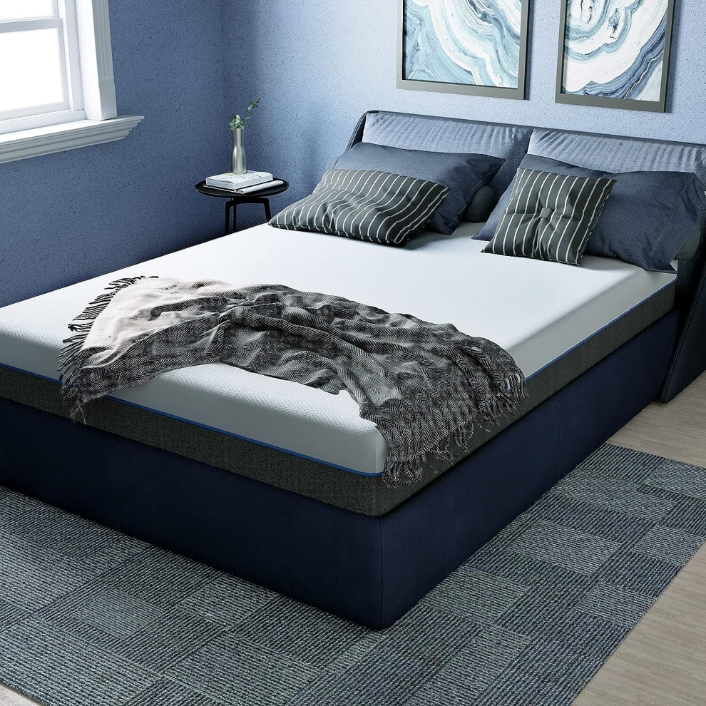 Bigzzia (4Ft Small) Memory Foam Mattress 8 Inch Multicoloured