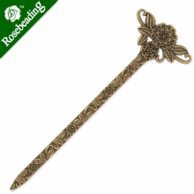 42x132mm Antique Bronze metal bookmark,Flowers,10pcs/lot-C3911