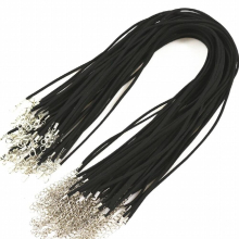 100pcs/lot 3mm 18inch Adjustable Flat Faux Suede Cord Necklace Leather Colares Cuerda Accessories Diy Jewelry Fittings