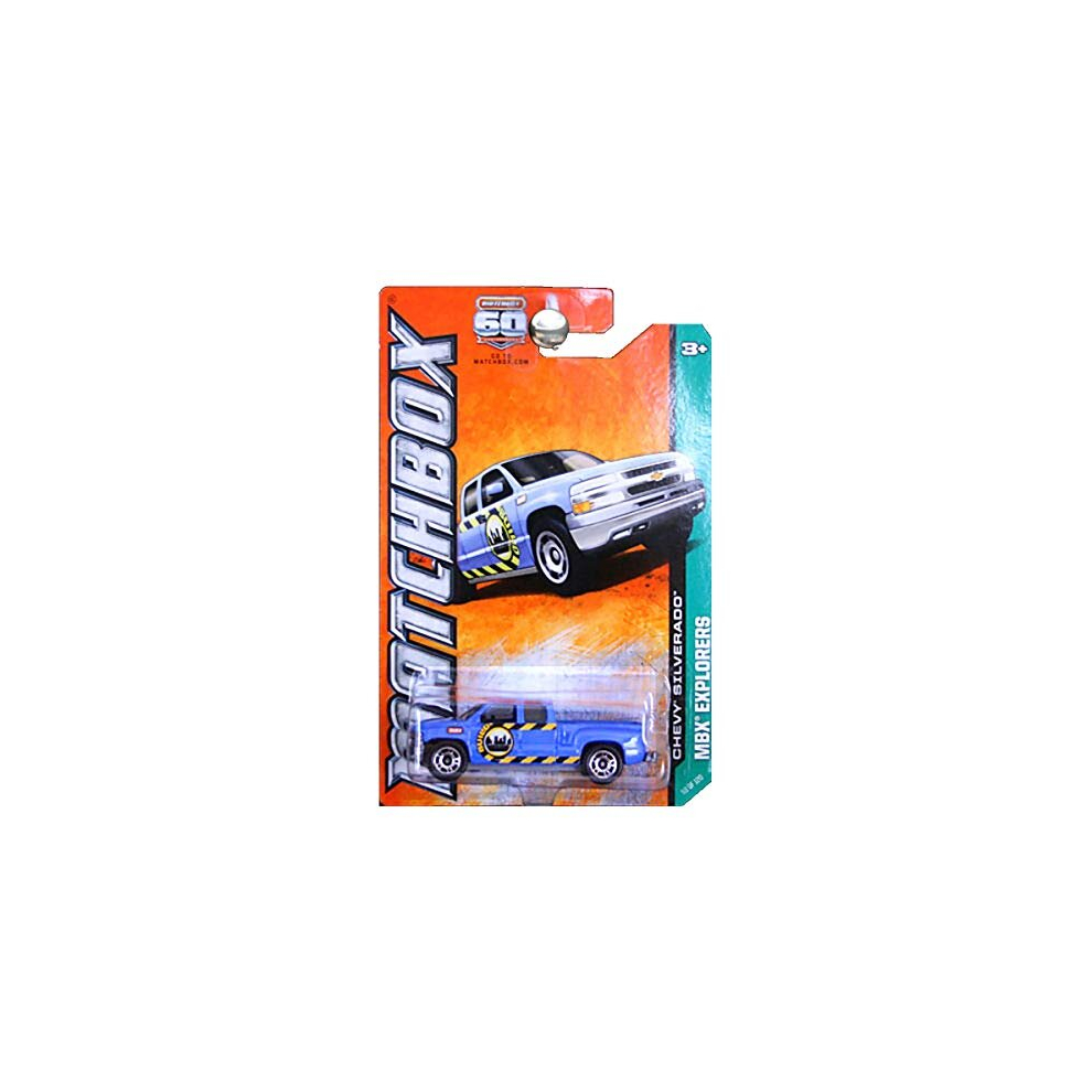 Matchbox 2013 MBX Explorers Chevrolet Chevy Silverado Truck Pickup Blue