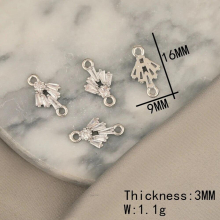 30Pcs Choose/Jewelry Accessories/DIY Making/CZ Charms/Rhodium Earrings Pendants/Jewelry Findings & Components/Hand