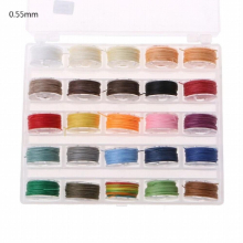 25 Colors Waxed Polyester Cord Wax Coated Thread for Braided Bracelets Twine Cord Jewelry Making Leather DIY Cords Craft