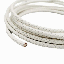 3 Yards Red Leather Bolos Strap 6mm Round Braided Leather Cords Jewelry Making Bracelet Accessory