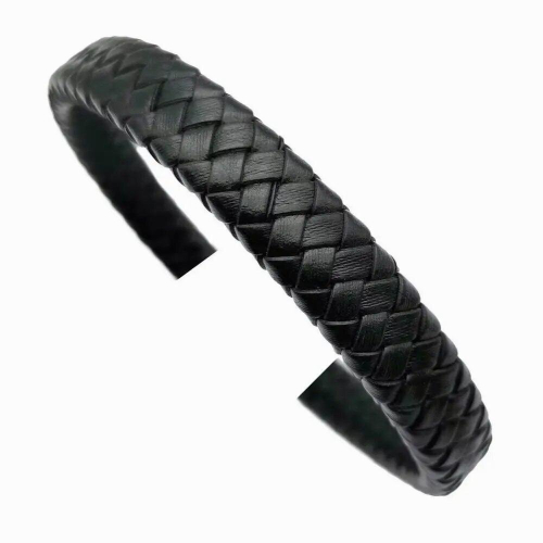 Aaazee 1 Yard 12x6mm Braided Leather Strap Woven Folded Strip 1