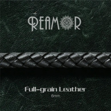 REAMOR Dark Green First Layer Cowhide Leather Rope For Leather Bracelet Jewelry Making 6mm Braided Cords DIY Accessories