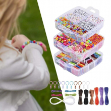 5000Pcs Durable Beads Tool Set Thread with Organizer Beaded Accessories DIY Keychain rope Making for Gift Pendant Girls
