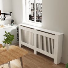(XL(H100 X W172 X D19CM)) Wooden Heater Radiator Cover Cabinet Shelf White