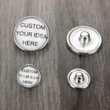 1 Lot 10 Pieces DIY Your Idea 12mm 18mm Round Glass Snap Button Charm Jewelry Findings Component For Bracelet Necklace