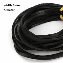 2-5meter/lot 3mm 6mm 10mm Flat Cow Leather Cord Bracelet Necklace Findings Leather Rope String DIY Jewelry Accessories