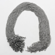 2.0mm 1.7MM jewelry silver stainless steel cords chain Necklace lanyard pendant clasp lobster clasp 100pcs