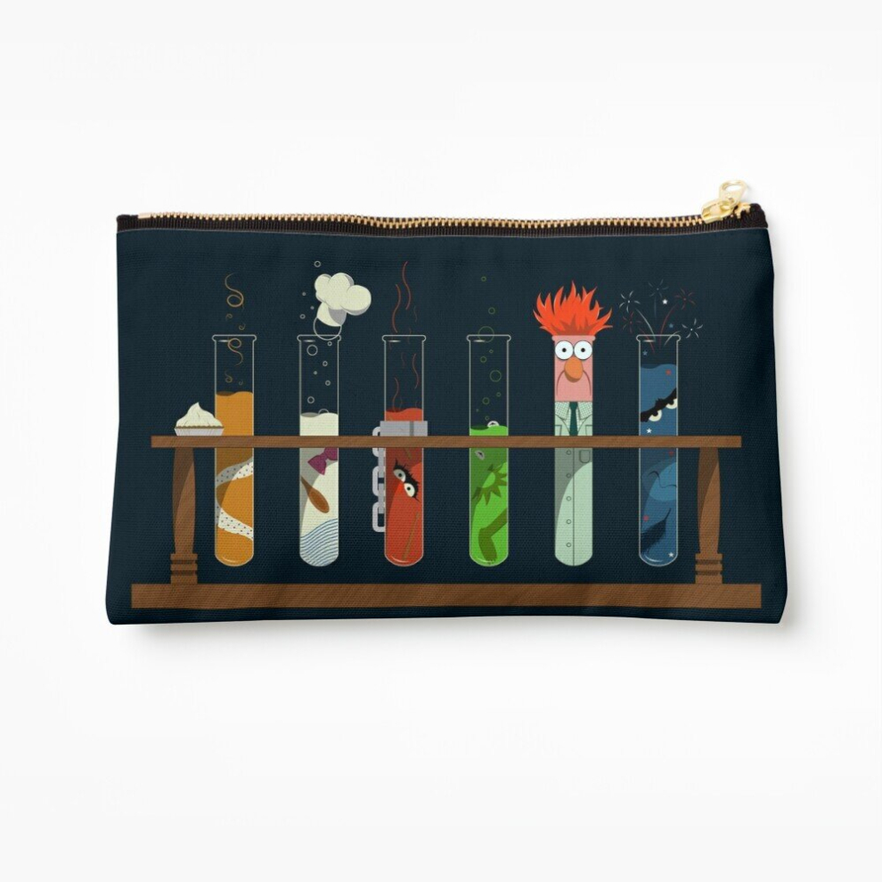 Whibos Makeup Bag Muppet Science - Chemistry Cosmetic Organizer Tyvek Paper Bags Zipper Pouch