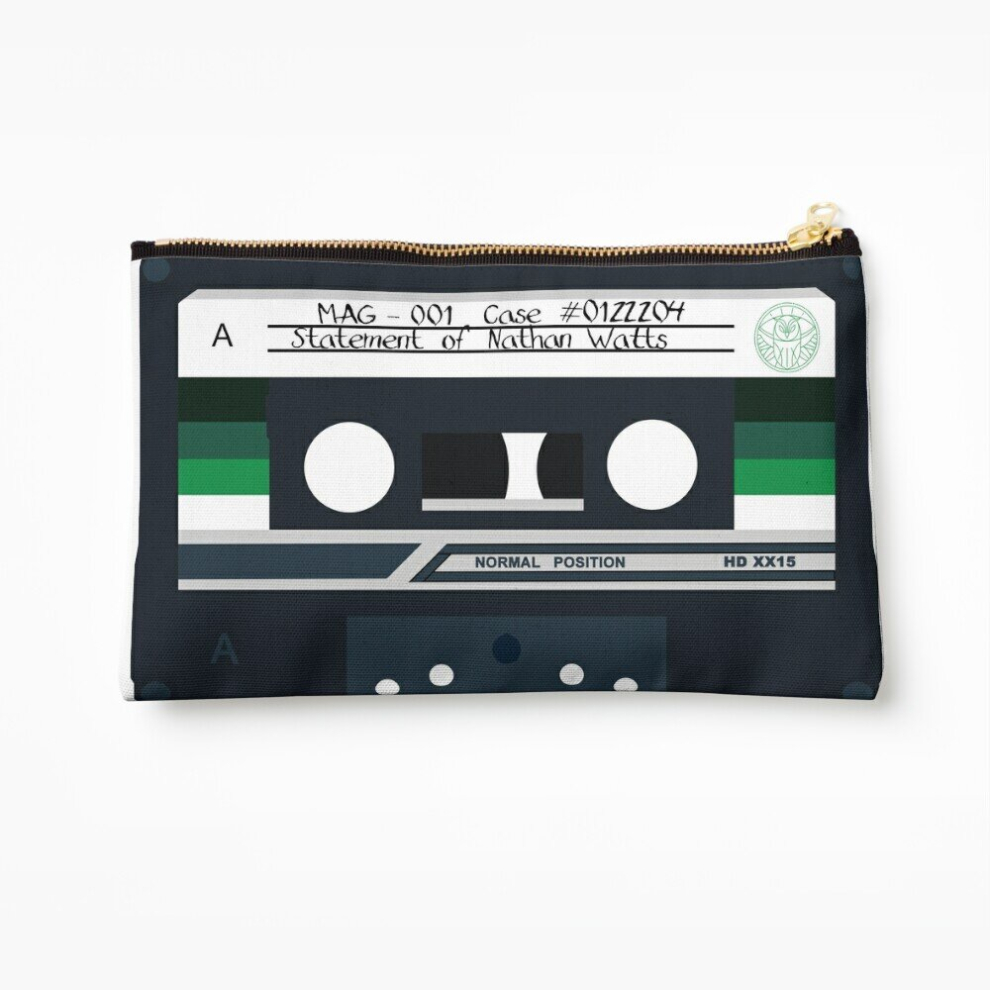 Whibos Makeup Bag Mag 001 - Statement Of Nathan Watts - Cassette Cosmetic Organizer Tyvek Paper Bags Zipper Pouch