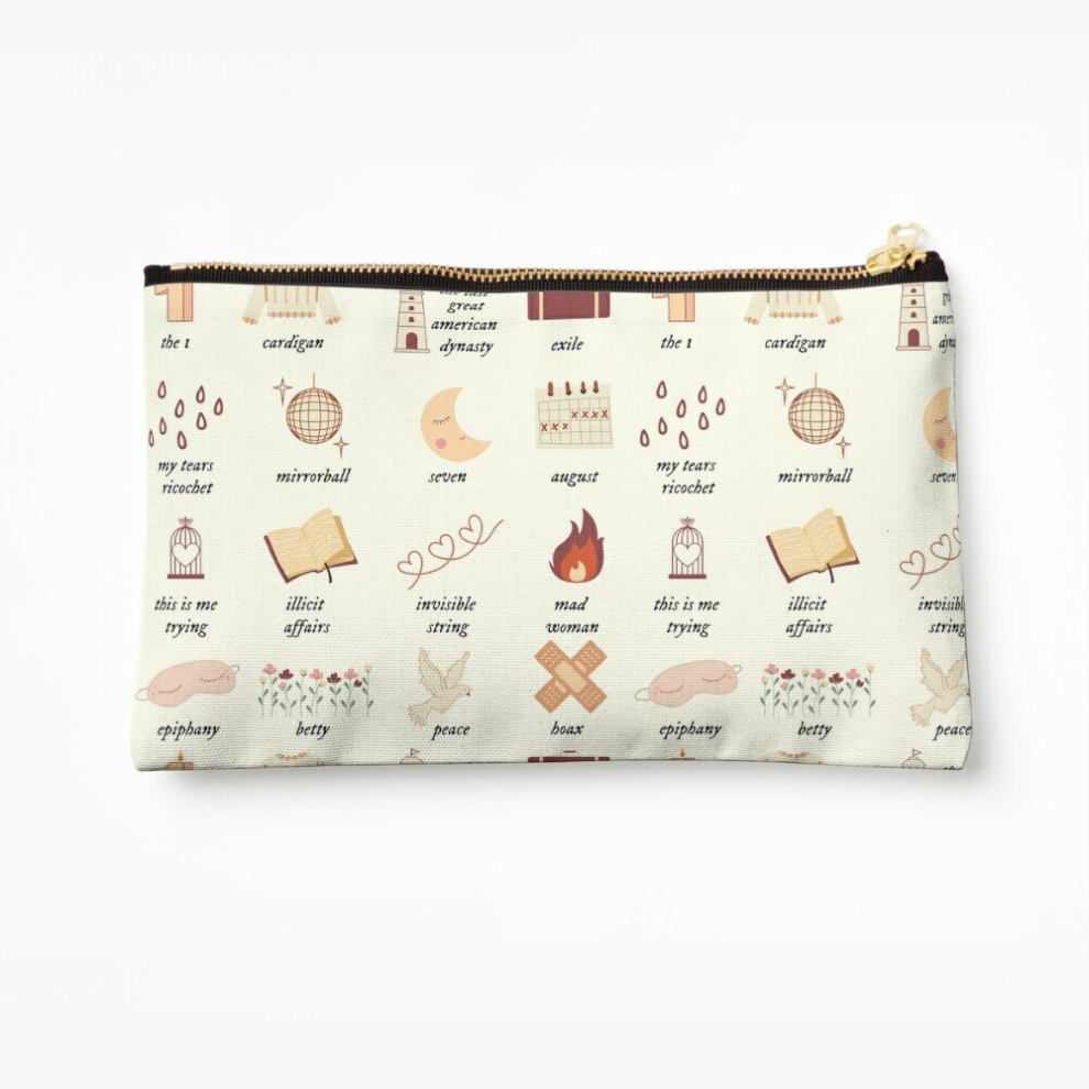 Whibos Makeup Bag Folklore Evermore Cosmetic Organizer Tyvek Paper Bags Zipper Pouch