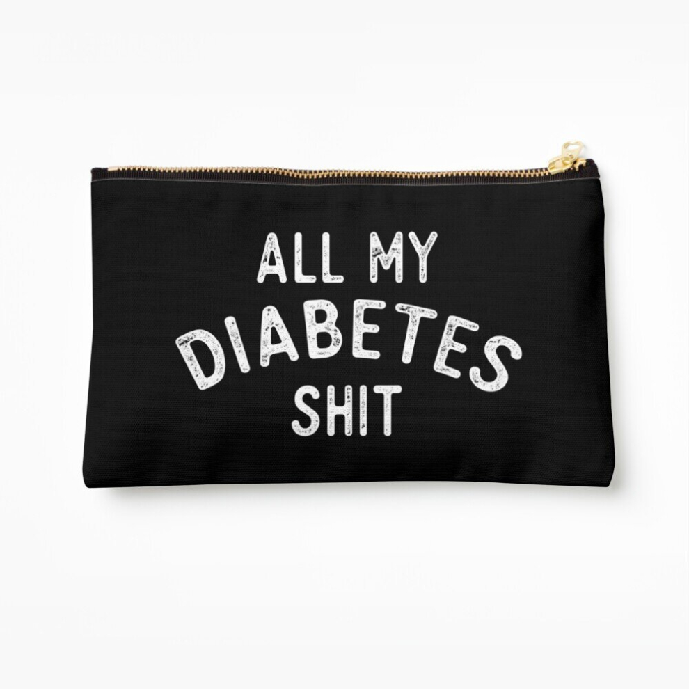 Whibos Makeup Bag All My Diabetes Shit Cosmetic Organizer Tyvek Paper Bags Zipper Pouch