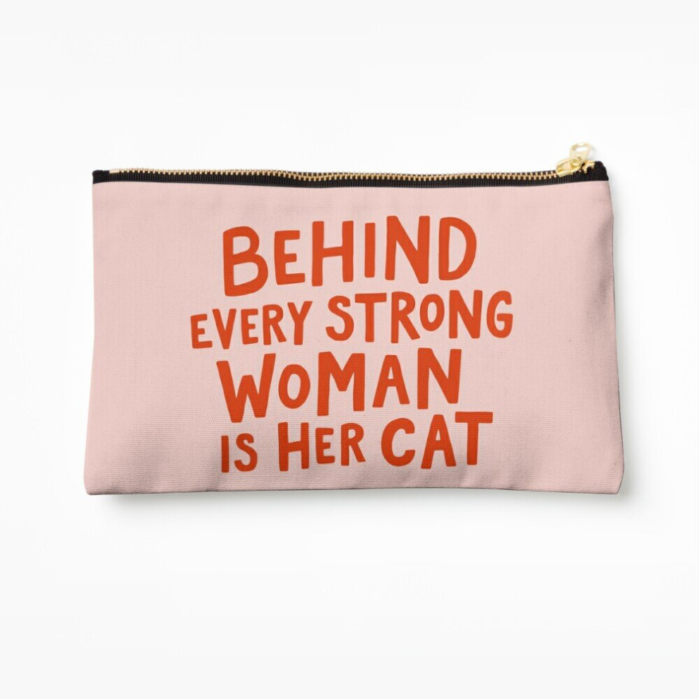 Whibos Makeup Bag Behind Every Strong Woman Cosmetic Organizer Tyvek Paper Bags Zipper Pouch