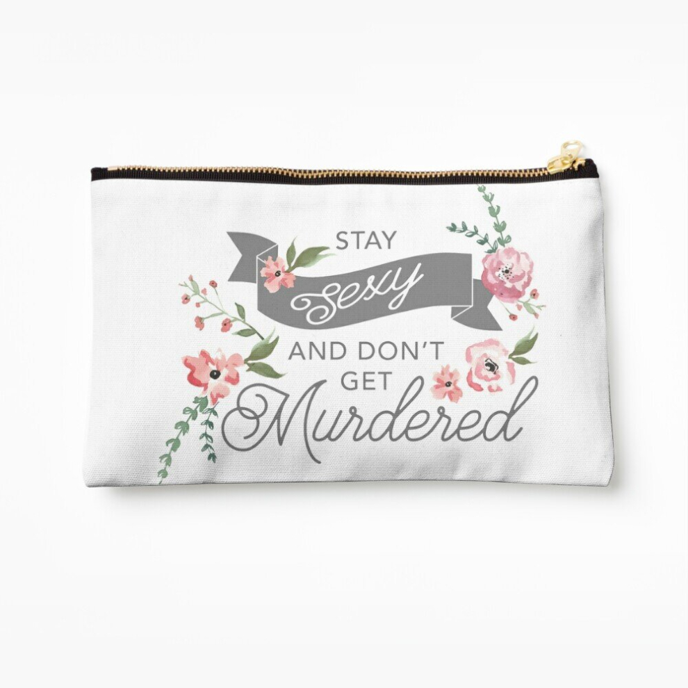 Whibos Makeup Bag Stay Sexy And Don't Get Murdered Cosmetic Organizer Tyvek Paper Bags Zipper Pouch