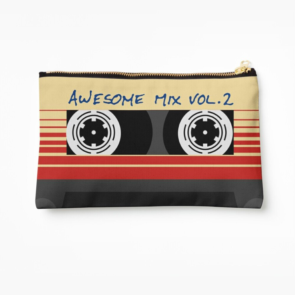 Whibos Makeup Bag Awesome, Mixtape Vol 2, Cassette, Retro, Cosmetic Organizer Tyvek Paper Bags Zipper Pouch