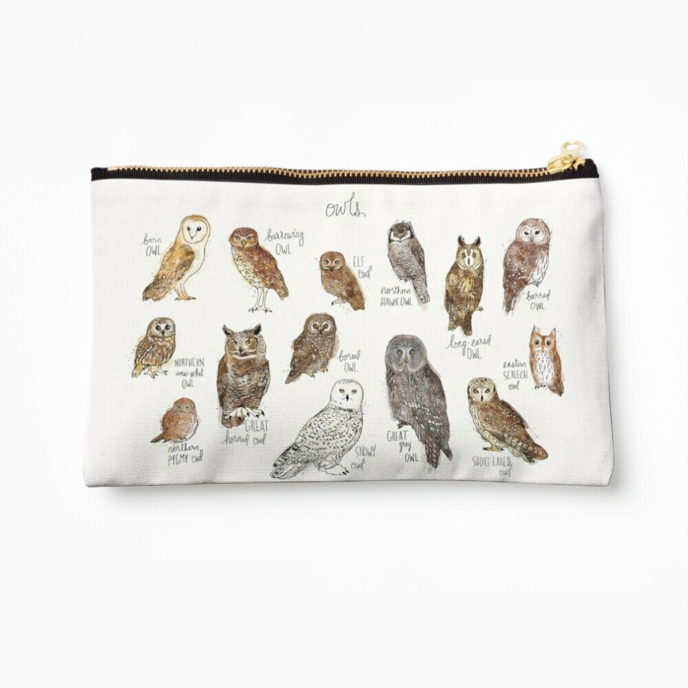 Whibos Makeup Bag Owls Cosmetic Organizer Tyvek Paper Bags Zipper Pouch