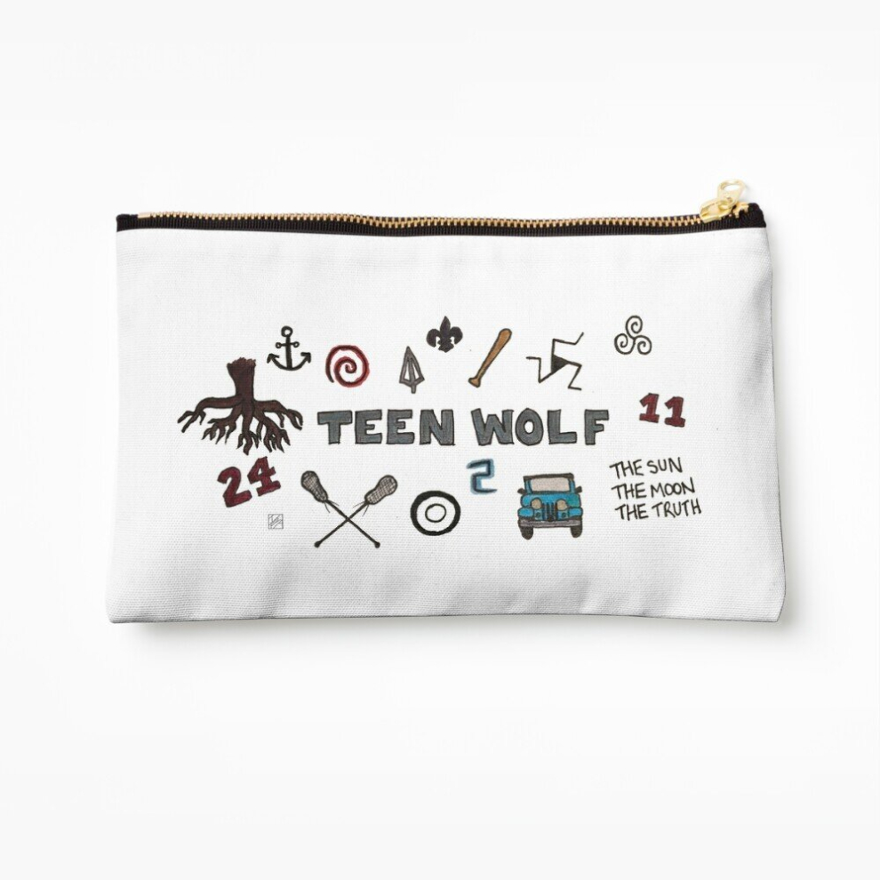 Whibos Makeup Bag Teen Wolf Icons Cosmetic Organizer Tyvek Paper Bags Zipper Pouch
