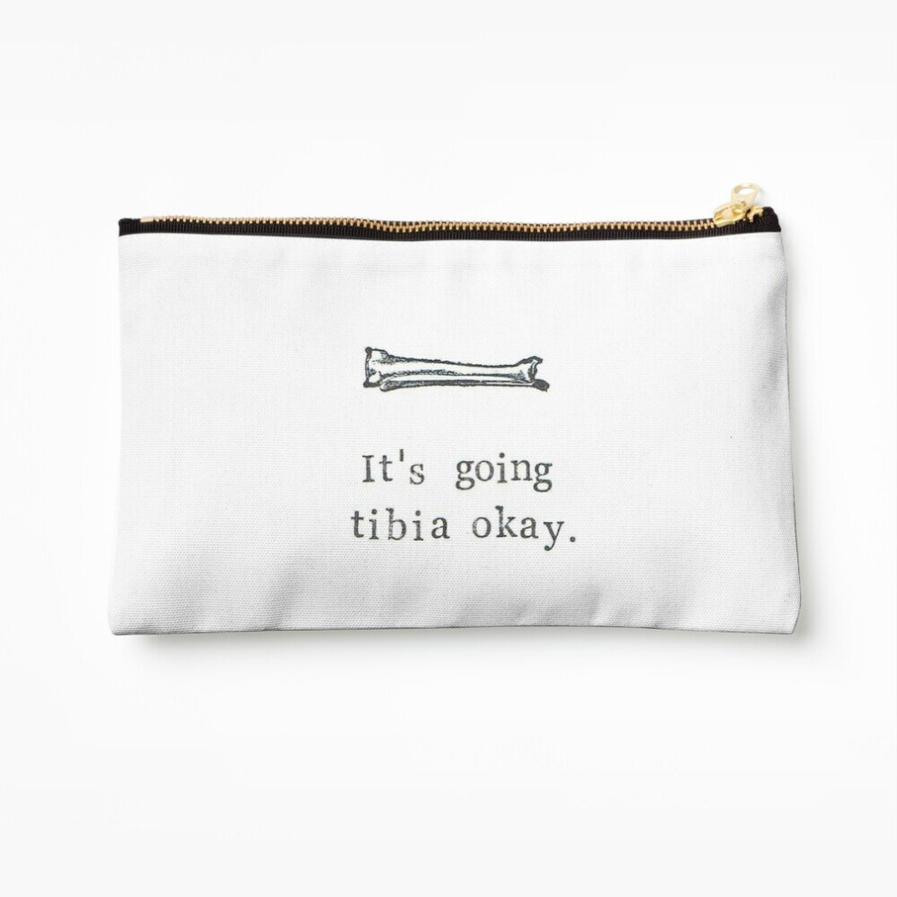 Whibos Makeup Bag It's Going Tibia Okay Cosmetic Organizer Tyvek Paper Bags Zipper Pouch