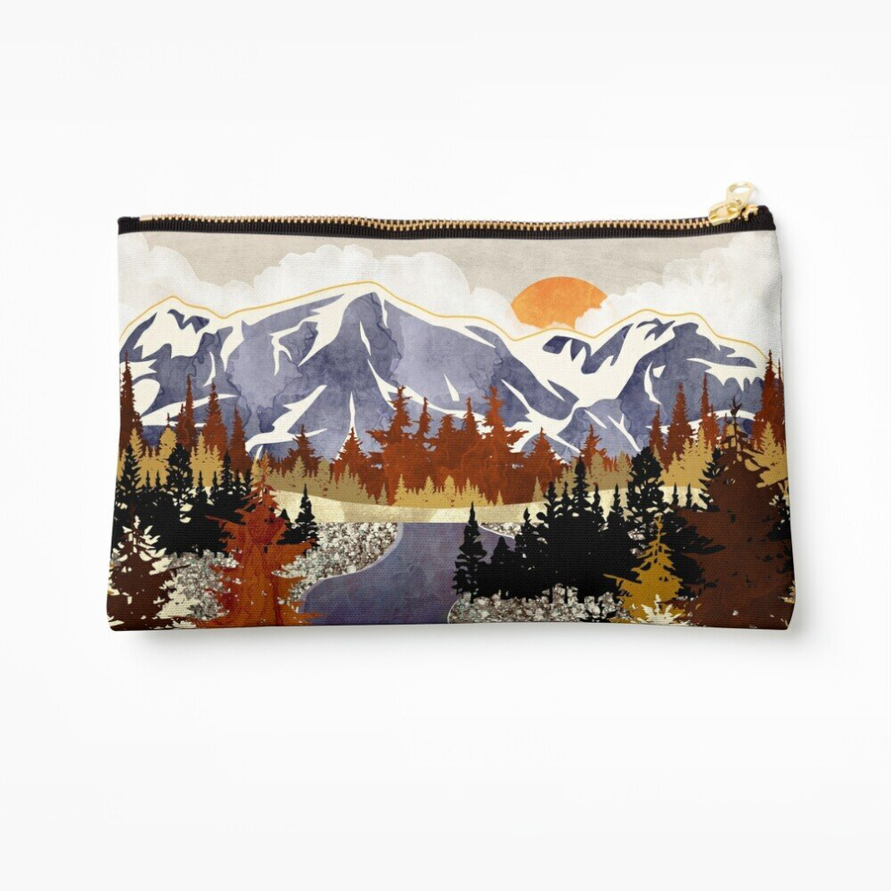 Whibos Makeup Bag Autumn River Cosmetic Organizer Tyvek Paper Bags Zipper Pouch