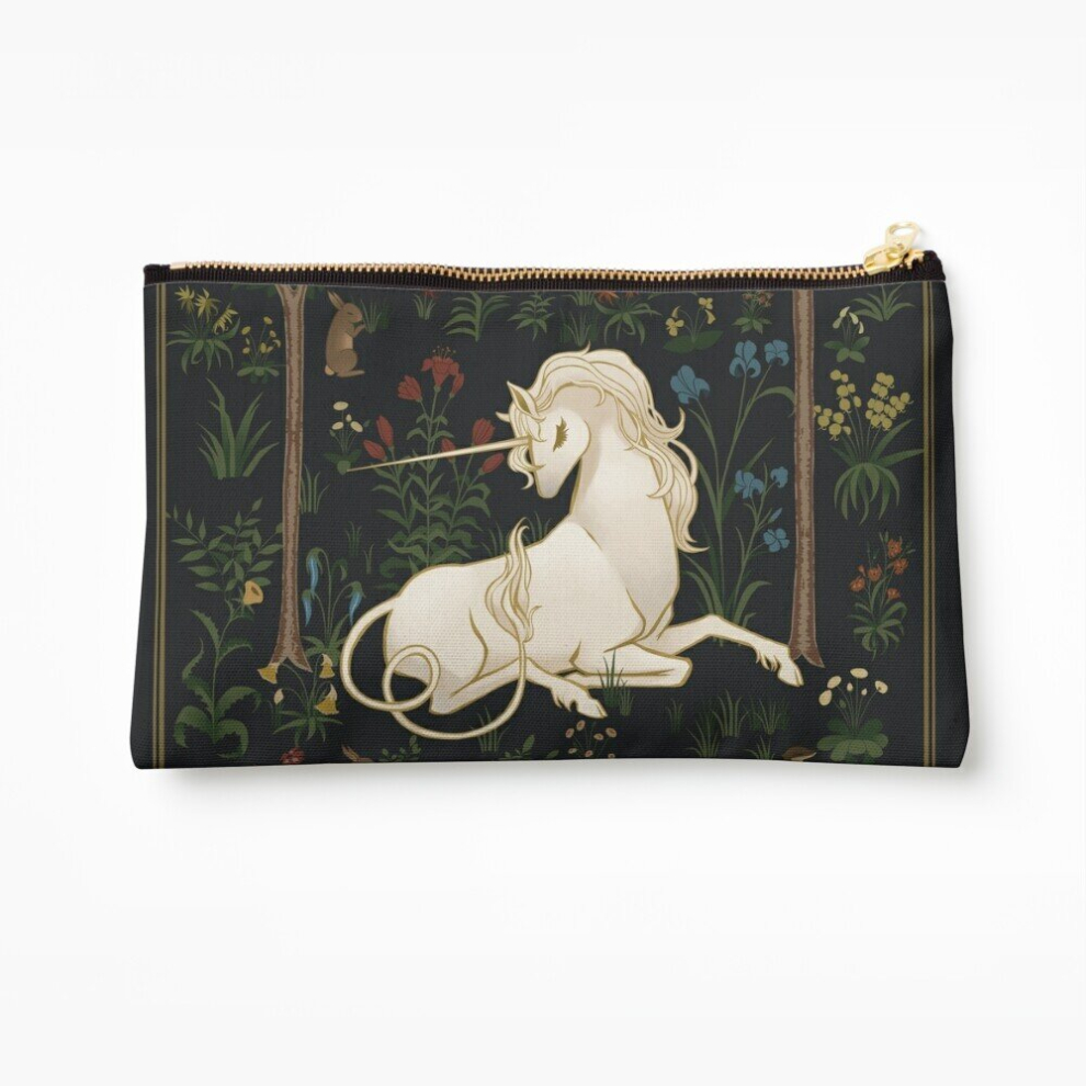 Whibos Makeup Bag Unicorn Woods Cosmetic Organizer Tyvek Paper Bags Zipper Pouch