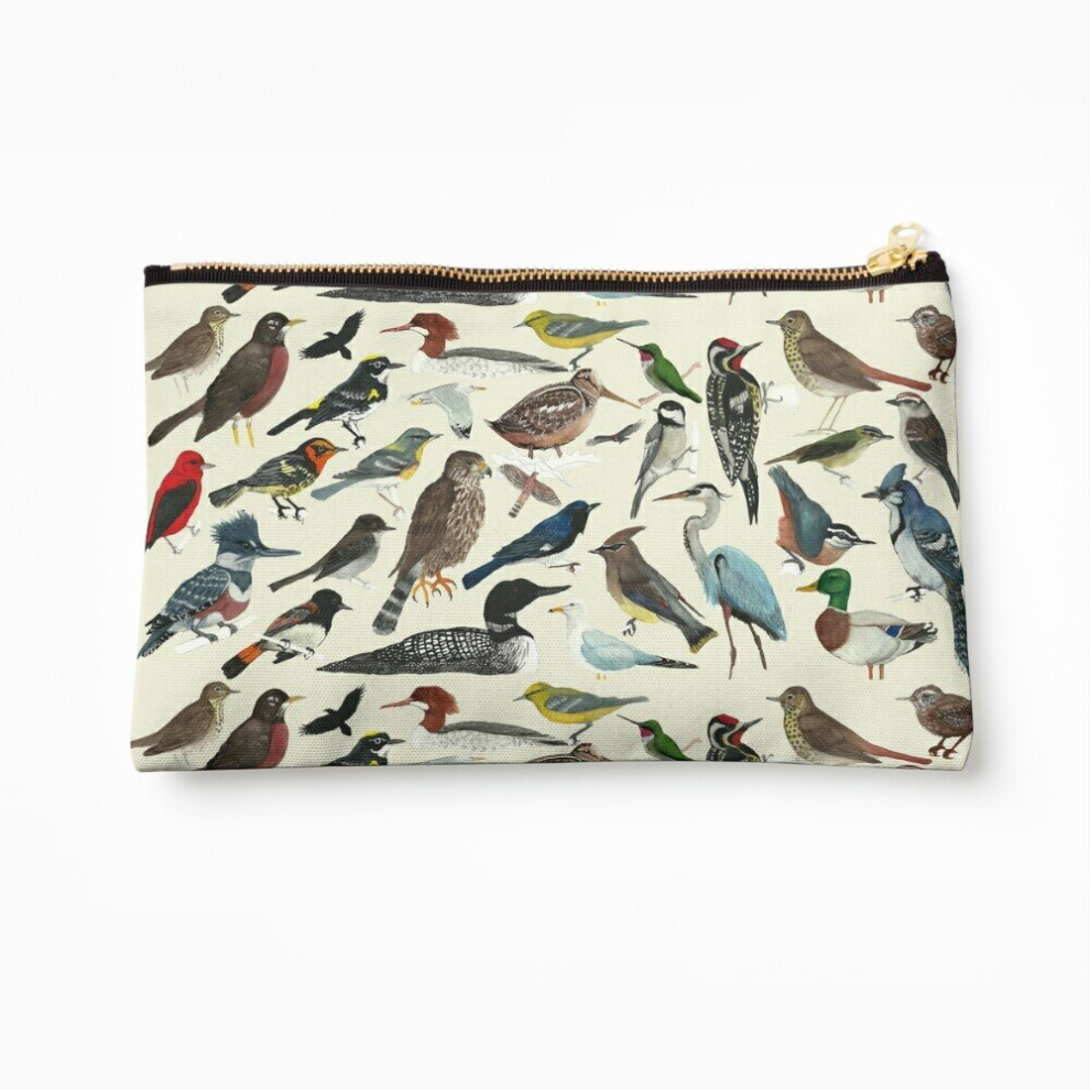 Whibos Makeup Bag Bird Fanatic Cosmetic Organizer Tyvek Paper Bags Zipper Pouch