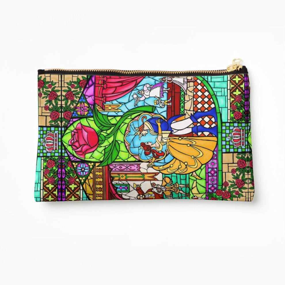 Whibos Makeup Bag Patterns Of The Stained Glass Window Cosmetic Organizer Tyvek Paper Bags Zipper Pouch